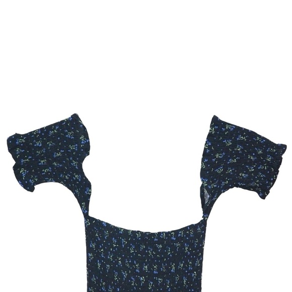 NWT Olivaceous Black Floral Ruched Jumpsuit Small - Picture 8 of 10